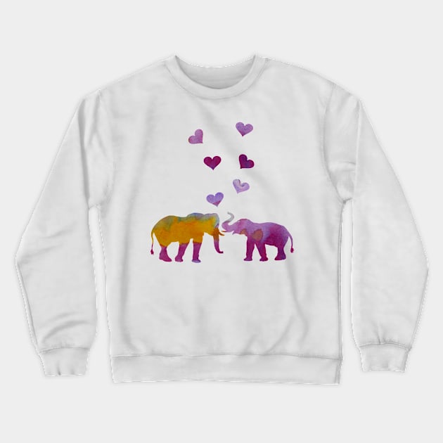 Elephants Crewneck Sweatshirt by BittenByErmines